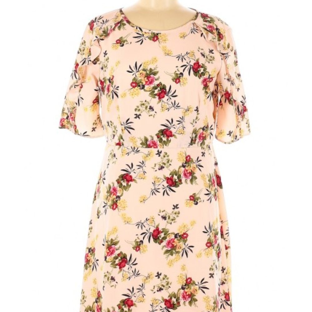 DownEast Pink Floral Dress